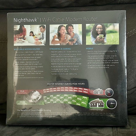 Nighthawk AC1900 WiFi Cable Modem Router - Picture 5 of 5